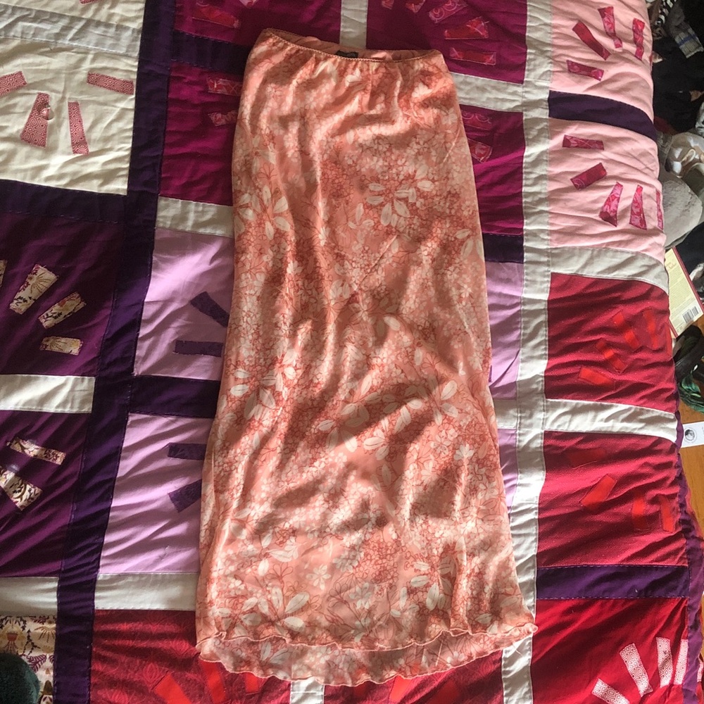 wild fable Peach Satin-Look Slip Skirt
